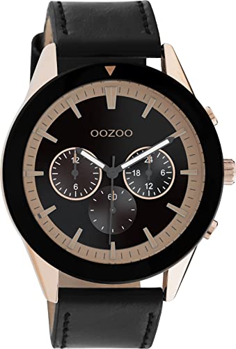 Oozoo Timepieces Herren Uhr - Armbanduhr Herren mit Lederarmband - Analog Herrenuhr in rund C10804 von Oozoo