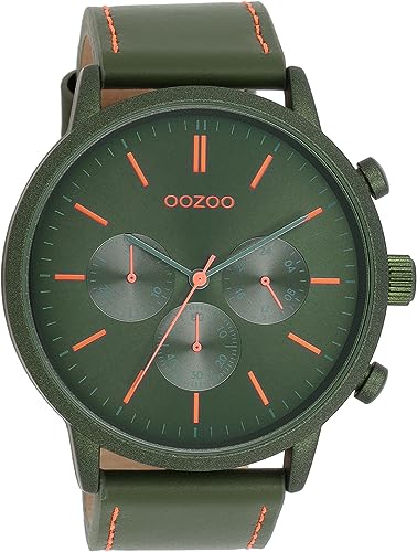 Oozoo Timepieces Herren Uhr | Armbanduhr Herren mit Lederarmband | Hochwertige Uhr für Männer | Edle Analog Herrenuhr in rund | C11206 von Oozoo