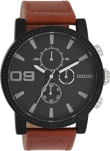 Oozoo Timepieces Herren Uhr | Armbanduhr Herren mit Lederarmband | Hochwertige Uhr für Männer | Edle Analog Herrenuhr in rund | C11211 von Oozoo