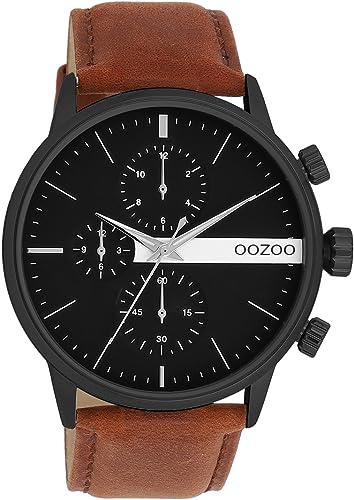 Oozoo Timepieces Herren Uhr | Armbanduhr Herren mit Lederarmband | Hochwertige Uhr für Männer | Edle Analog Herrenuhr in rund | C11223 von Oozoo