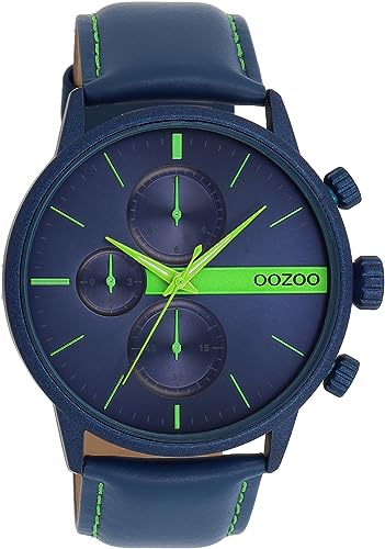 Oozoo Timepieces Herren Uhr | Armbanduhr Herren mit Lederarmband | Hochwertige Uhr für Männer | Edle Analog Herrenuhr in rund | C11228 von Oozoo