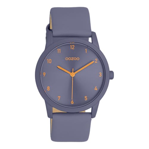 Oozoo Timepieces Uhr in Dunkelgrau - Armbanduhr Unisex mit Lederarmband | Hochwertige Uhr für Frauen Männer - Edle Analog Unisexuhr in rund C11456 von Oozoo