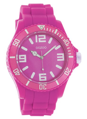 Oozoo Timepieces - XL Damenuhr mit Kautschukband - C4177 pink von Oozoo