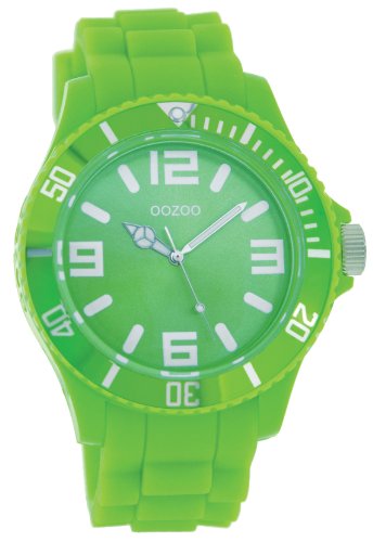 Oozoo Timepieces - XL Damenuhr mit Kautschukband - C4178 grün von Oozoo