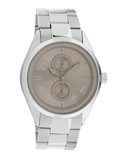 Oozoo Unisex Armbanduhr Chrono Look mit Edelstahl Gliederarmband 42 MM Silberfarben/Grau C10631 Oozoo Unisex Armbanduhr Chrono Look mit Edelstahl Gliederarmband 42 MM Silberfarben/Grau C10631 von Oozoo