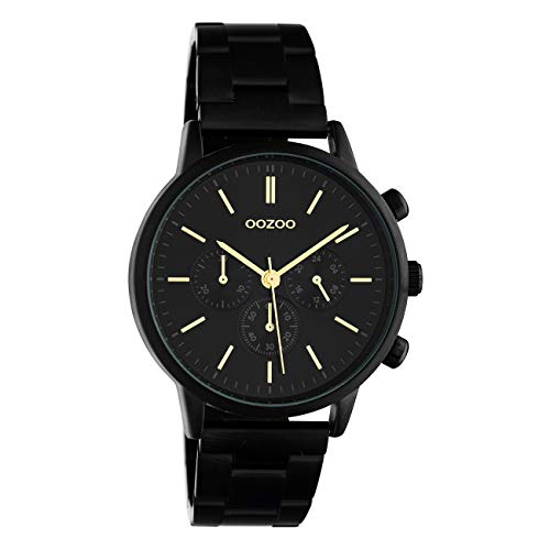 Oozoo Unisex Armbanduhr Chrono Look mit Edelstahl Gliederband 38 MM Schwarz C10564 Oozoo Unisex Armbanduhr Chrono Look mit Edelstahl Gliederband 38 MM Schwarz C10564 von Oozoo