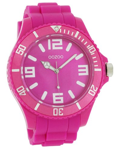 Oozoo Unisex-Armbanduhr Silicone Collection Analog Silikon pink C4166 von Oozoo