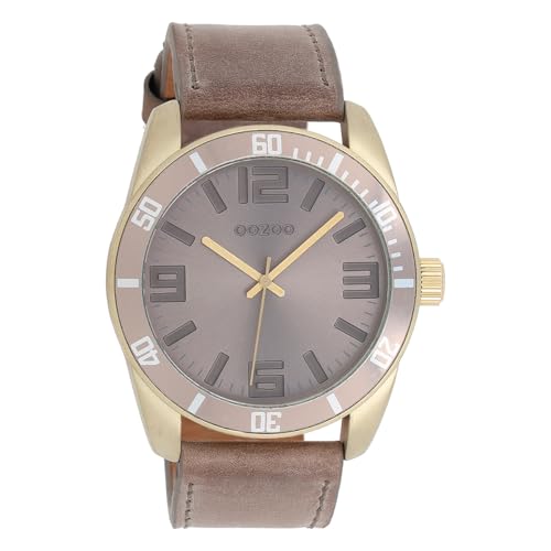 Oozoo Unisex Armbanduhr Vintage Series Analog Leder braun UOC5743A Analoguhr von Oozoo