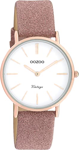 Oozoo Vintage Armbanduhr mit Glitzer Lederband 32 MM Rosegoldfarben/Weiß/Pinkgrau C20157 Oozoo Vintage Armbanduhr mit Glitzer Lederband 32 MM Rosegoldfarben/Weiß/Pinkgrau C20157 von Oozoo