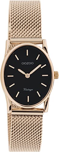 Oozoo Vintage Damen Uhr - Armbanduhr Damen mit 14mm Metallmesharmband - Analog Damenuhr Oval C20260 Oozoo Vintage Damen Uhr - Armbanduhr Damen mit 14mm Metallmesharmband - Analog Damenuhr Oval C20260 von Oozoo