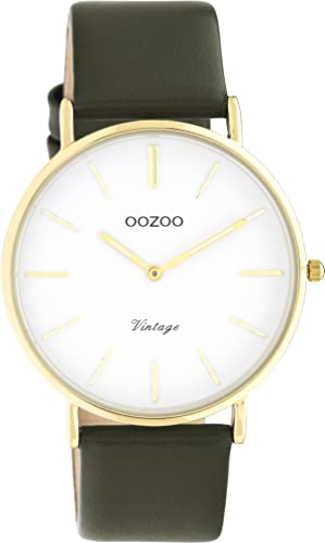 Oozoo Vintage Damen Uhr - Armbanduhr Damen mit 20mm Lederarmband - Analog Damenuhr in rund C20226 von Oozoo