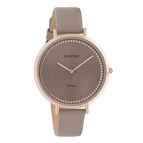 Oozoo Vintage Damenuhr Lederband 40 MM Rose/Taupe/Taupe C9850 von Oozoo