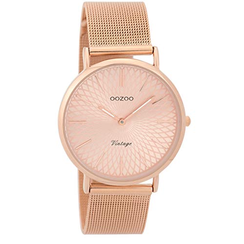 Oozoo Vintage Damenuhr Metallband 36 MM Rose/Rose/Rose C9344 von Oozoo