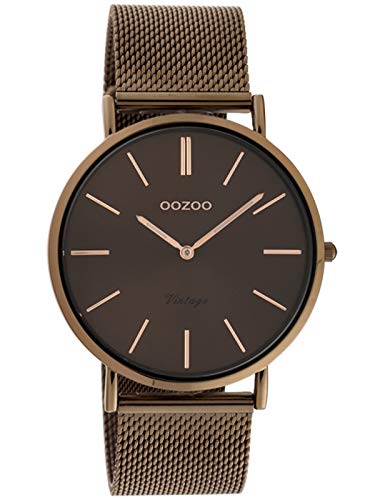 Oozoo Vintage Damenuhr mit Milanaiseband Brown Sugar 40 MM Braun C20004 von Oozoo