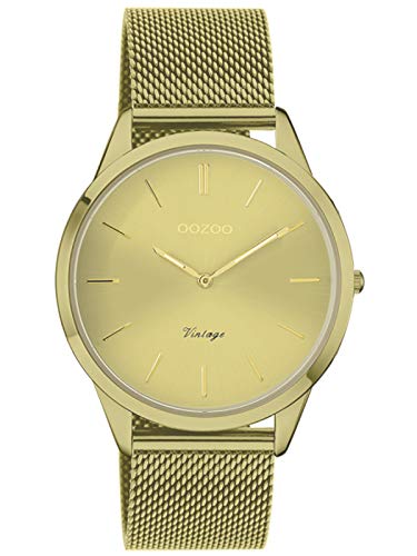Oozoo Vintage Damenuhr mit Milanaiseband Golden Sun 38 MM Gold C20005 von Oozoo