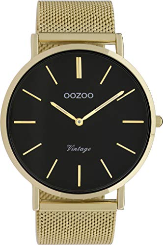 Oozoo Armbanduhr Vintage Goldfarben/Schwarz 44 mm C9912 von Oozoo