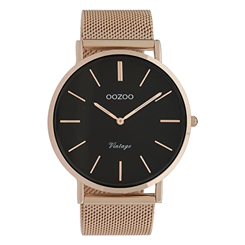 Oozoo Armbanduhr Vintage Roségoldfarben/Schwarz 44 mm C9924 von Oozoo