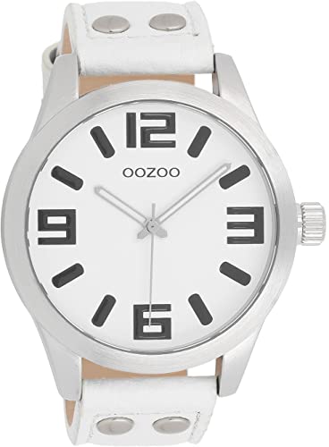 Oozoo Heren/Dames Horloge-C1050 wit (46mm) von Oozoo