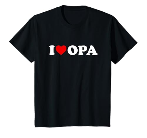 I Love Opa Shirt für Jungen Mädchen Kleinkind Kinder Jugend T-Shirt von Opa Gifts