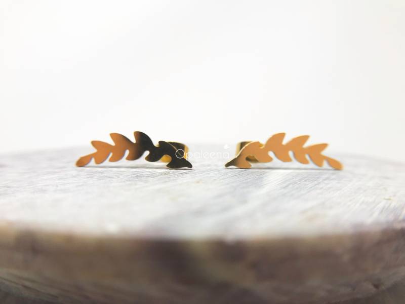 Kleine Blattgold Ohrringe Sommer Schmuck Statement Blatt Ohrring Gold Ohr Kletterer Vermeil Climber Kleine Blattgold Ohrringe Sommer Schmuck Statement Blatt Ohrring Gold Ohr Kletterer Vermeil Climber von Opaleena