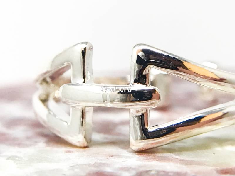 stilvoller Silberring Jubiläum Ring Buchstabe H Hochzeit Oder Versprechen Jahrestag Valentinstag Geschenk Zierlicher Minimaler Alltagsring von Opaleena