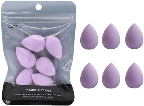Mini-Make-up-Schwamm, klein, für Foundation, Puder, Concealer, Highlight, Lidschatten, Make-up-Pinsel, 6 Stück von Opemg