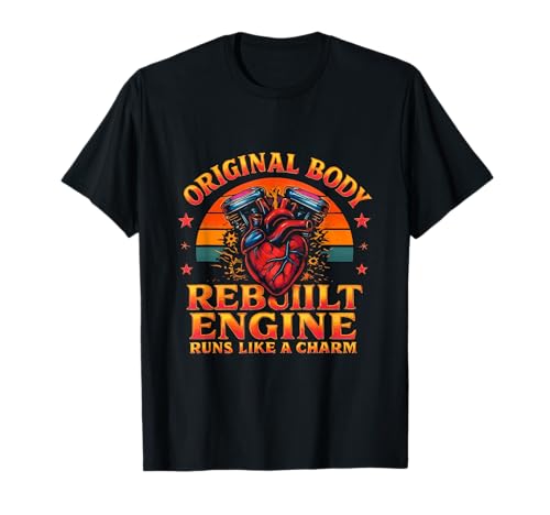 Rebuilt Engine Open Heart Chirurgie Recovery Survivor Men T-Shirt von Open Heart Surgery Get Well Bypass Apparel Co.