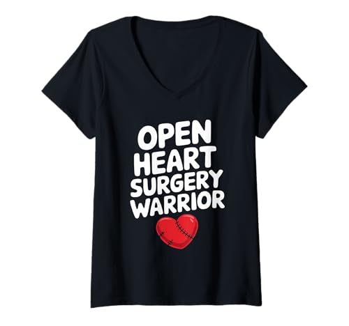 Damen Open Heart Surgery Warrior Survivor Heart Disease Chirurgie T-Shirt mit V-Ausschnitt Damen Open Heart Surgery Warrior Survivor Heart Disease Chirurgie T-Shirt mit V-Ausschnitt von Open Heart Surgery Survivor Apparel