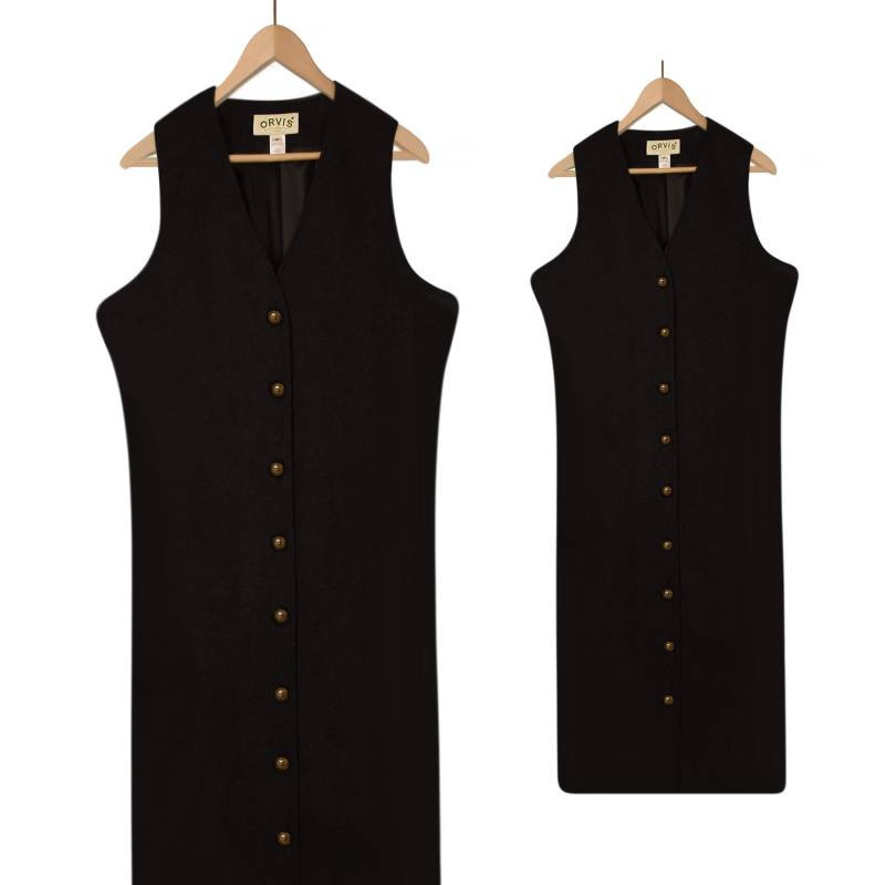 Damen Orvis Kleid - Wolle Midi Graues Pullover Shift Ärmelloses Größe 44 Kleid von OpenMarketVintage