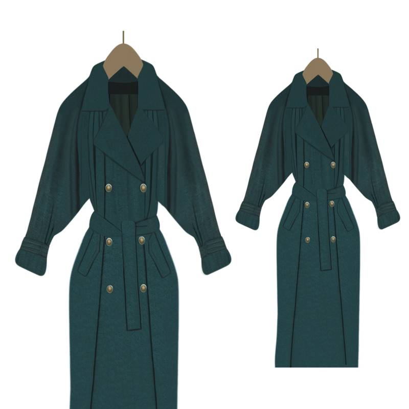 Damen Wintermantel - Trenchcoat - Langer Regenmantel - Maximantel - Gürtelmantel - Mantel - Vintage Überrock Frauen - Damenmantel von OpenMarketVintage