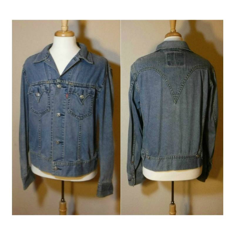 Herren Jeansjacke - Levis Jacke - Jeansjacke Herren - Acid Wash Denim Vintage Jeansmantel von OpenMarketVintage