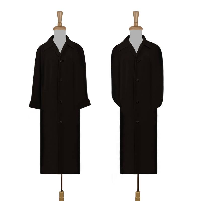 Outrakok Damen Mantel - Größe 16 Schwarzer Wintermantel - Lange Schwarze Regenjacke - Midi Mantel Gefüttert -Wasserabweisender von OpenMarketVintage