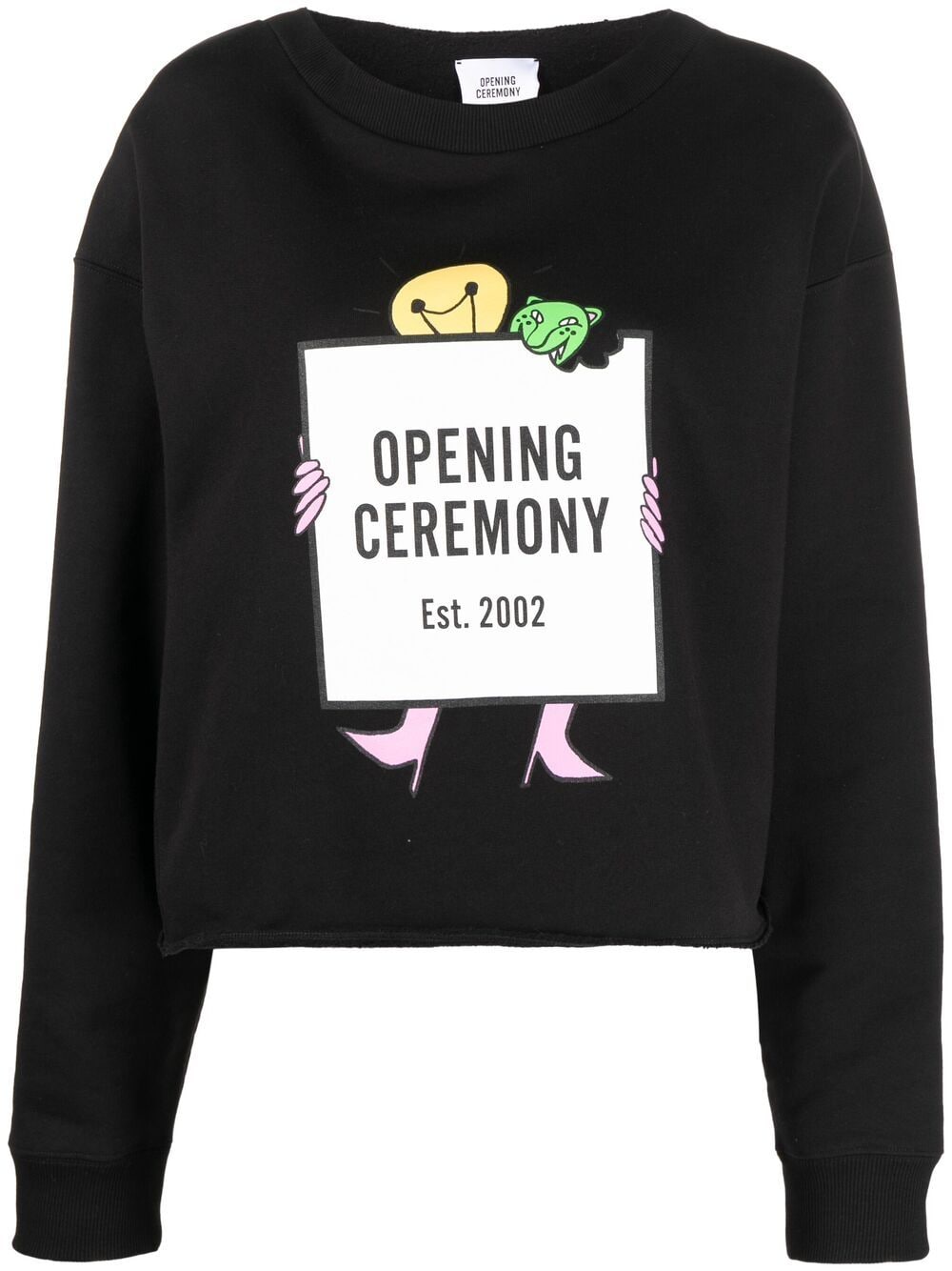 Opening Ceremony Hoodie mit Logo-Print - Schwarz von Opening Ceremony