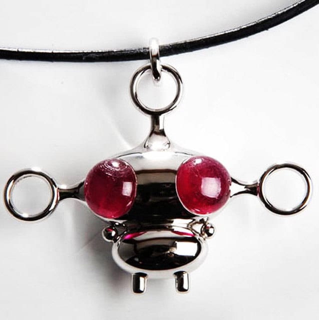 Openjart Alien Girl Halskette in 14K Weißgold Und Naturruby | Mit Kette-Oder Ihre Wahl Von Edelstein Openjart Alien Girl Halskette in 14K Weißgold Und Naturruby | Mit Kette-Oder Ihre Wahl Von Edelstein von Openjart