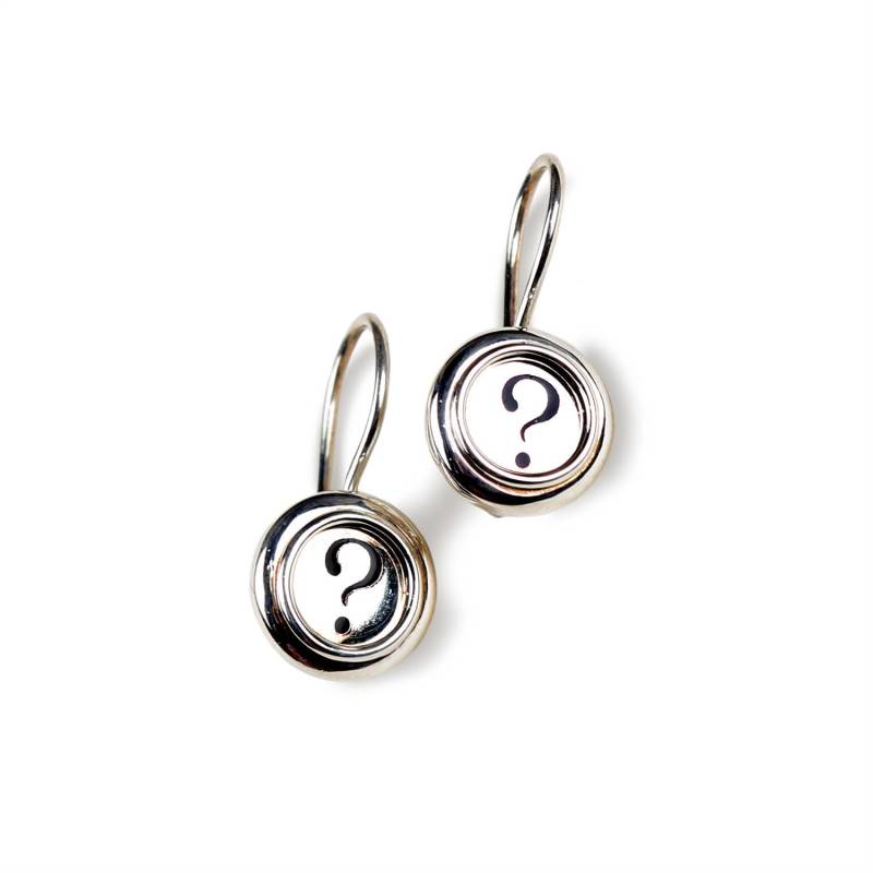 Openjart Frage Zeichen Ohrringe in Sterling Silber/18K Vermeil Und Emaille von Openjart