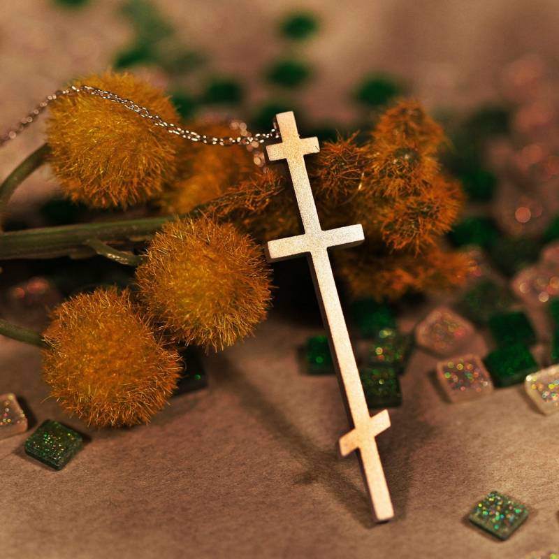 Openjart Orthodoxes Kreuz Pendant in Sterling Silber Oder Oxidised von Openjart