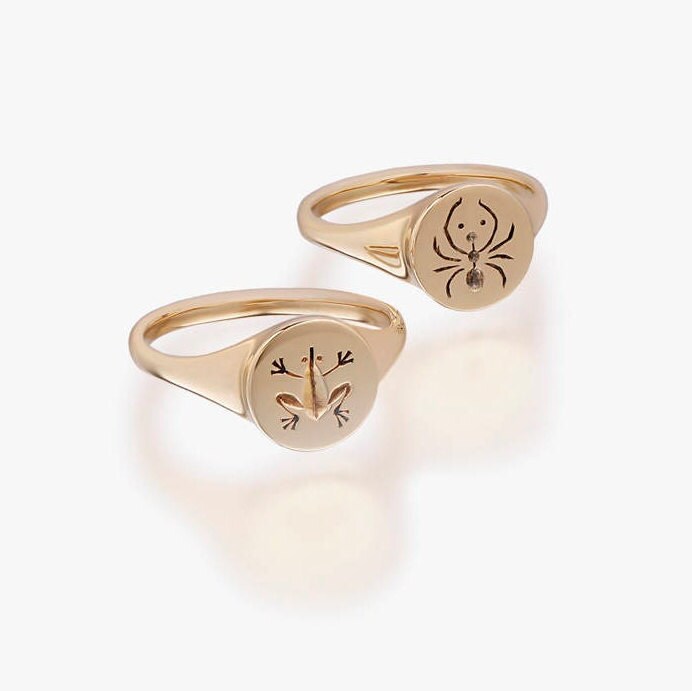 Openjart Personalisierter Signet Ring Aus Sterling Silber Oder 14K Gold von Openjart