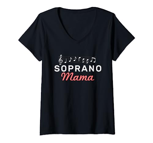 Damen Sopran Mama, Operette Opernsängerin, weibliche Singstimme T-Shirt mit V-Ausschnitt Damen Sopran Mama, Operette Opernsängerin, weibliche Singstimme T-Shirt mit V-Ausschnitt von Opera Singer