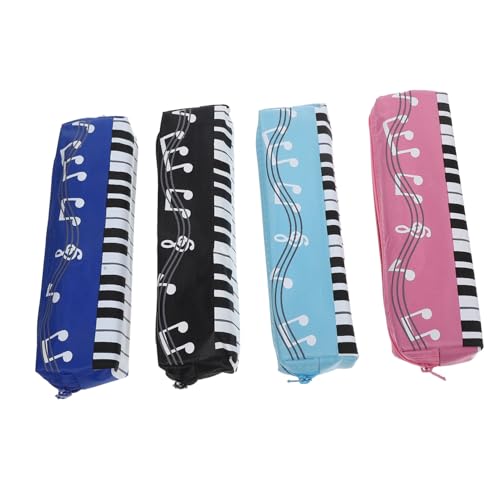 Operitacx 1 Satz Mäppchen Nettes Bleistiftkoffer Beutel Schmucklos Studenten Pencil Case Musiknoten-stifttasche Girl Bleistift Fall Bleistiftfall Für Oxford-Stoff 4 Stück von Operitacx