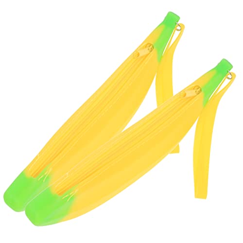 Operitacx 1 Satz Silikon-Bananen-federmäppchen Federmäppchen Groß Federmäppchen Speziell Bleistiftbeutel in Bananenform Tasche Fall Tragbare Bleistiftbeutel Ästhetisch Kieselgel 2 Stück von Operitacx
