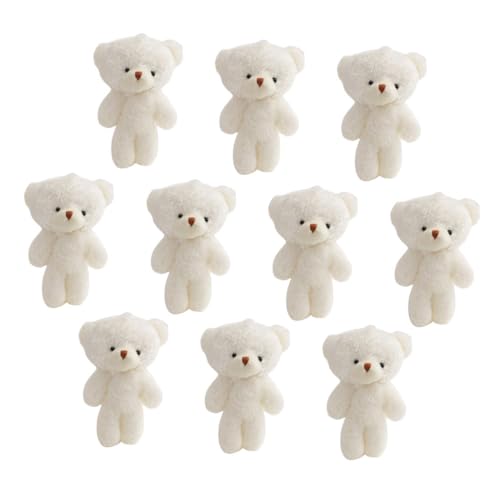 Operitacx 10 Stück Teiliges Mini Bär Plüschtier aus Langlebigem Plüsch Niedliche Kleine Bären für DIY Schlüsselanhänger Taschenanhänger Tragbare Dekoration als Partygeschenk und von Operitacx