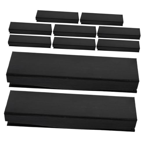 Operitacx 10 Stück Teiliges Schwarze Flip top Stifteboxen Kratzfeste Langlebige Aufbewahrungsboxen für Füllfederhalter Kugelschreiber Vielseitige Stiftetuis für Büro und Präsentation von Operitacx