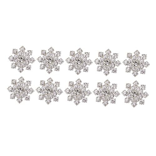 Operitacx 10 Stück Teiliges Strass Blumen Set DIY Schmuckzubehör für Ohrringe Broschen und Anhänger Silberne Ornamente für Handarbeiten und Festliche Anlässe Operitacx 10 Stück Teiliges Strass Blumen Set DIY Schmuckzubehör für Ohrringe Broschen und Anhänger Silberne Ornamente für Handarbeiten und Festliche Anlässe von Operitacx