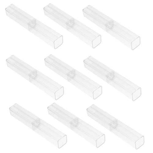 Operitacx 10 Stück Teiliges Transparentes Federmäppchen Langlebige Kunststoff Stifteboxen mit Sicherem Deckel Bruchsichere Aufbewahrung für Stifte und Schreibwaren für Schüler und von Operitacx