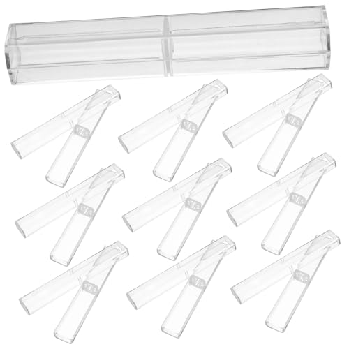 Operitacx 10 Stück Teiliges Transparentes Stifteetui Robustem Kunststoff Vielseitig als Praktische Aufbewahrungs und Geschenkbox für Büro Schule und Zuhause Rechteckiges Design von Operitacx