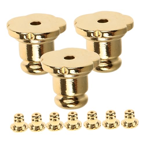 Operitacx 10 Stück Teiliges Vergoldete Ohrstecker Ersatzverschlüsse aus Kupfer Flexible Hautfreundliche Ohrstecker Stopper für DIY Schmuck und Sicher für Damen und Herren von Operitacx
