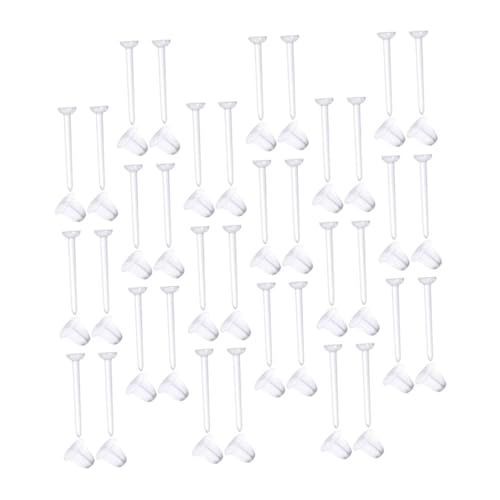 Operitacx 100 Paare Transparente Kunststoff Ohrstecker Verschlüsse Leichte DIY Ohrring Stopper für Sicheren Halt Langlebige Ohrschmuck Zubehör für Damen und Herren von Operitacx