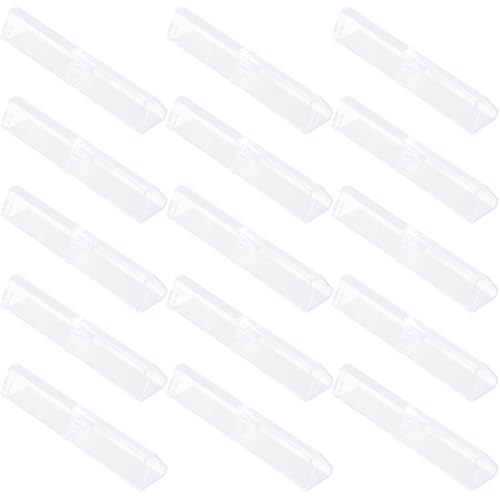 Operitacx 15 Stück Teiliges Transparentes Stiftetui aus Acryl Dreieckige Aufbewahrungsbox für Einzelkugelschreiber Stabiles Geschenk Präsentationsetui für Büro Feierlichkeiten und Messen von Operitacx