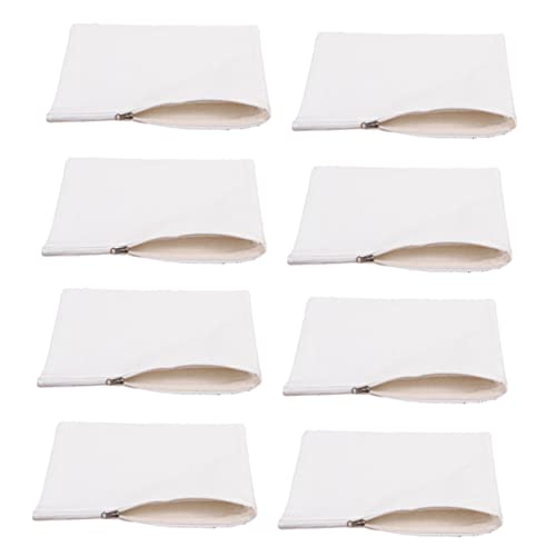Operitacx 16St Kosmetiktasche Makeup Bag Make up Bag Canvas Bag Organizer Schulranzen Make up Pouch Reißverschlusstasche Aufbewahrungstasche für Stifte Federmäppchen für Studenten Weiß von Operitacx