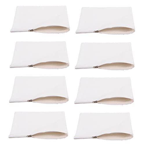 Operitacx 16stücke Teiliges Multifunktionale Canvas Federtasche Mit Reißverschluss Kosmetik Und Stiftaufbewahrungstasche Weiß Mit Zufälliger Reißverschlussfarbe Für Schule Und Alltag von Operitacx